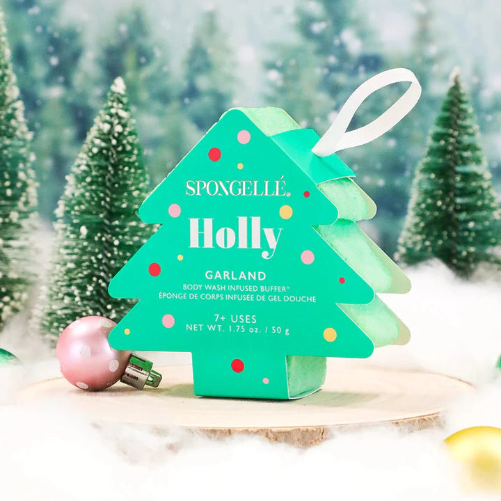 Holiday Tree - Holly - Garland Bath Soap Spongelle 