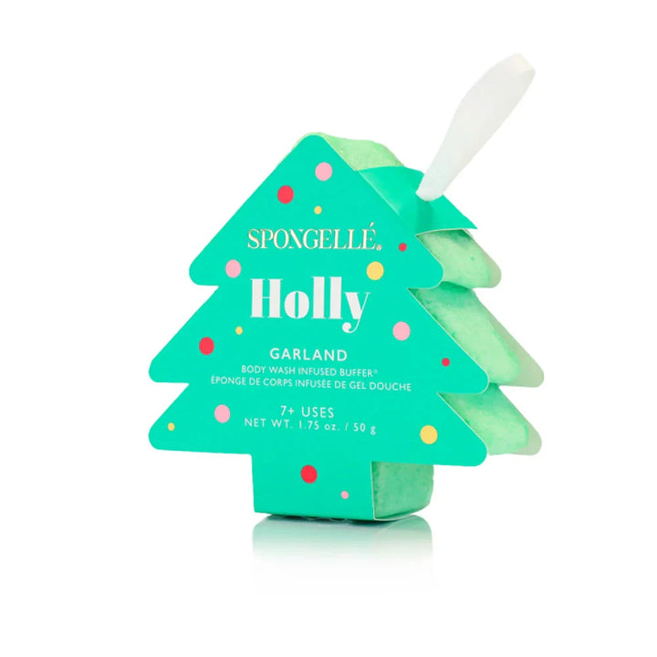 Holiday Tree - Holly - Garland Bath Soap Spongelle 