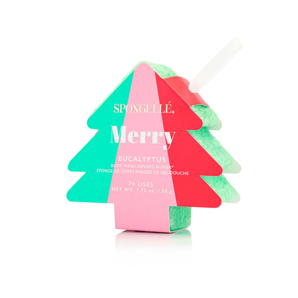 Holiday Tree - Merry - Eucalyptus Bath Soap Spongelle 