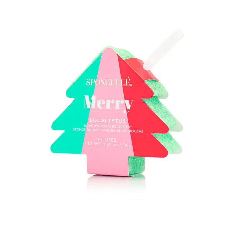 Holiday Tree - Merry - Eucalyptus Bath Soap Spongelle 
