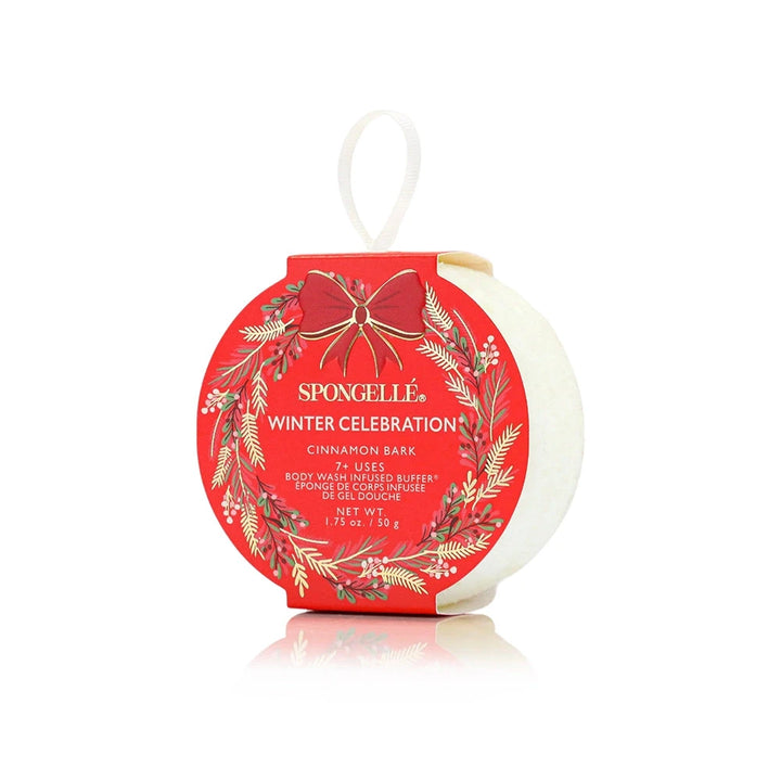 Holiday Wreath Body Buffers Bath Soap Spongelle Cinnamon Bark 
