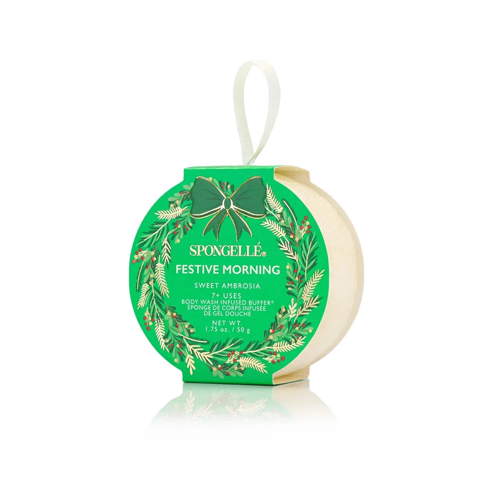 Holiday Wreath Body Buffers Bath Soap Spongelle Sweet Ambrosia 