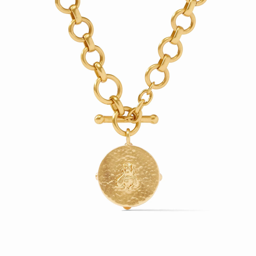Honeybee Demi Necklace - Iridescent Chalcedony Blue Womens Necklace Julie Vos 