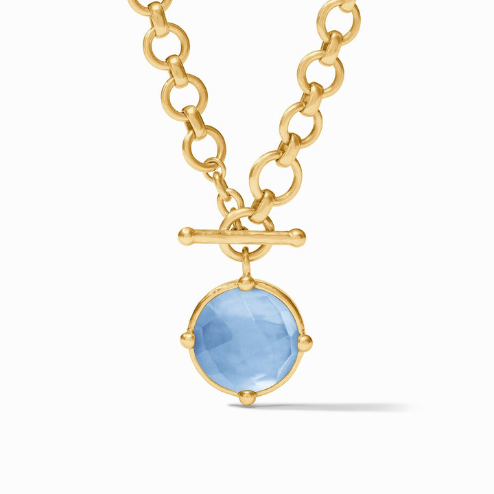 Honeybee Demi Necklace - Iridescent Chalcedony Blue Womens Necklace Julie Vos 