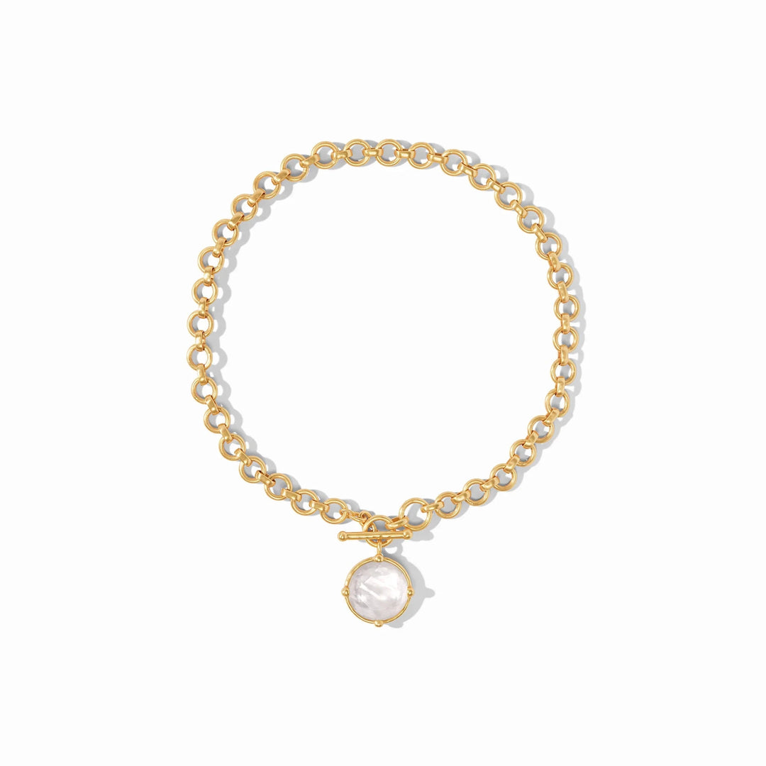 Honeybee Demi Necklace - Iridescent Clear Crystal Womens Necklace Julie Vos 