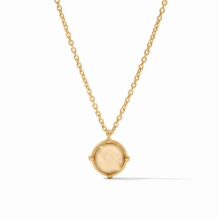 Honeybee Solitaire Necklace - Iridescent Champagne Womens Necklace Julie Vos 