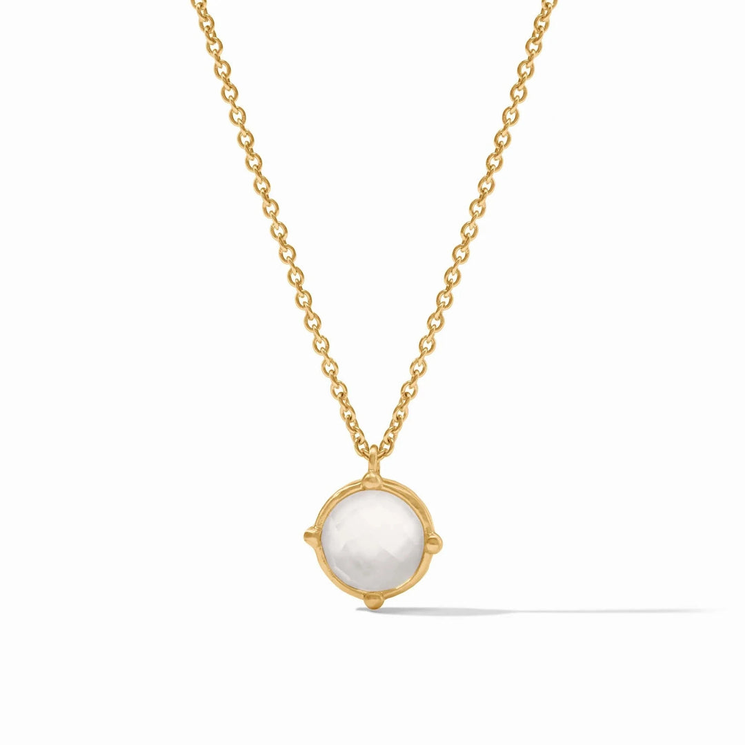 Honeybee Solitaire Necklace - Iridescent Clear Crystal Womens Necklace Julie Vos 