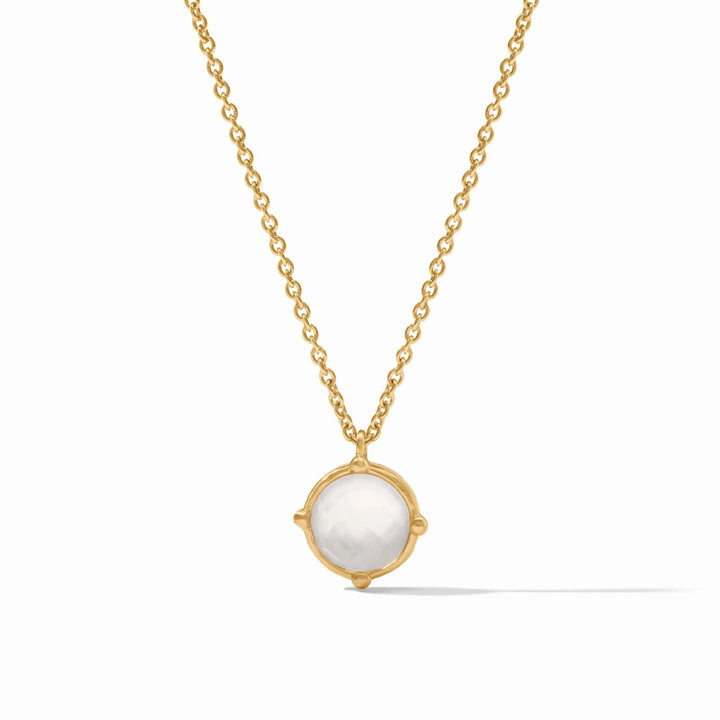 Honeybee Solitaire Necklace - Iridescent Clear Crystal Womens Necklace Julie Vos 