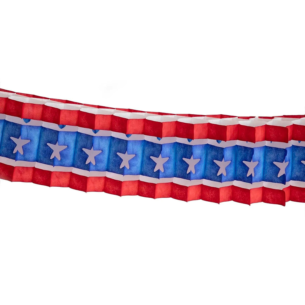 Honeycomb Patriotic Star Garland 4th of July Decor Hester and Cook 