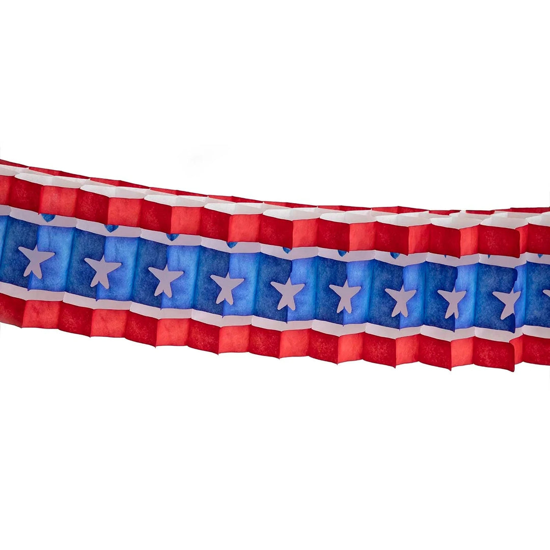 Honeycomb Patriotic Star Garland 4th of July Decor Hester and Cook 