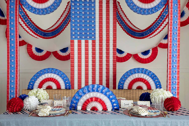 Honeycomb Patriotic Star Garland 4th of July Decor Hester and Cook 