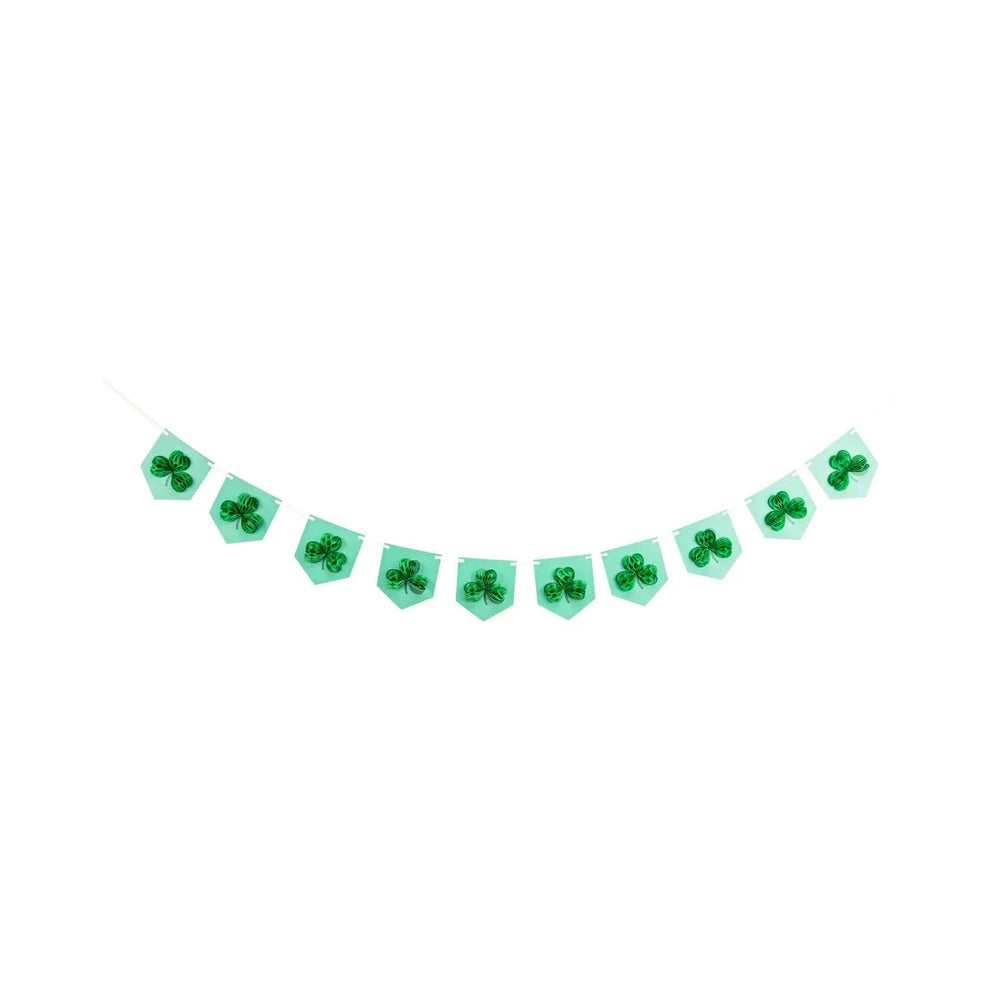 Honeycomb Shamrock Banner St Paticks Day Decor My Mind's Eye 