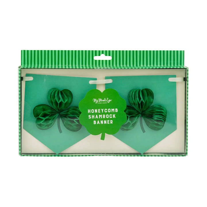 Honeycomb Shamrock Banner St Paticks Day Decor My Mind's Eye 