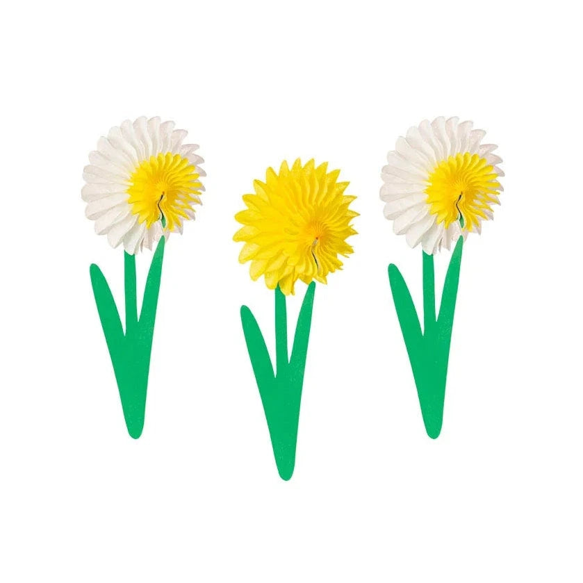 Honeycomb Small Daffodils - Set of 3 Easter Decorations Hester and Cook 