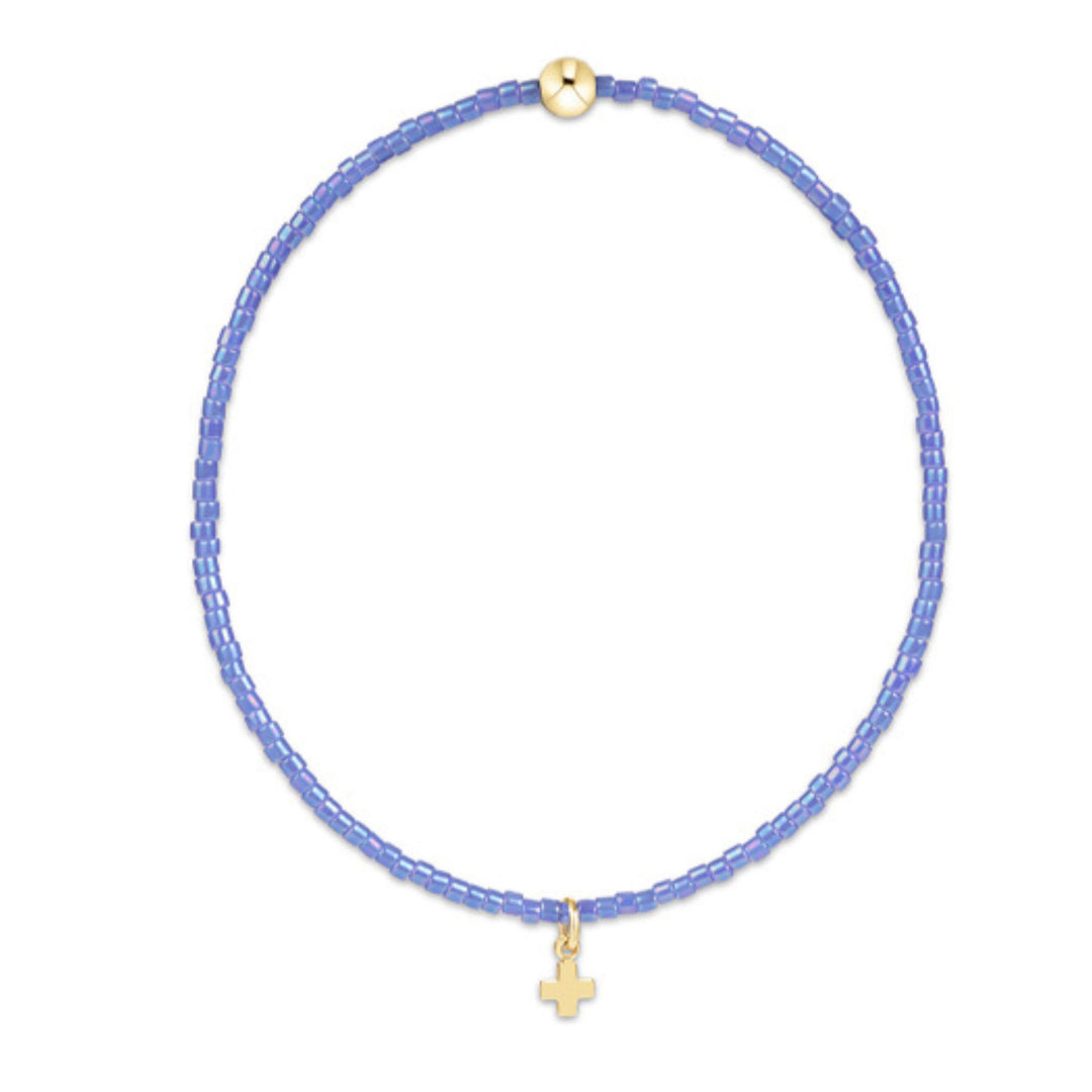 Hope Classic Bracelets - Signature Cross Small Charm Womens Bracelet ENewton Bright Blue 