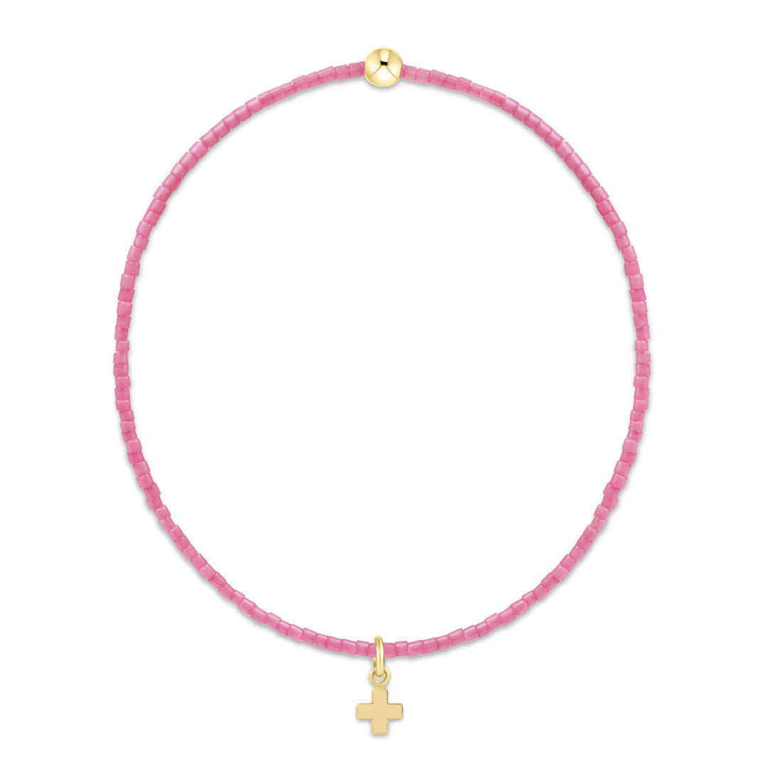 Hope Classic Bracelets - Signature Cross Small Charm Womens Bracelet ENewton Bubblegum 