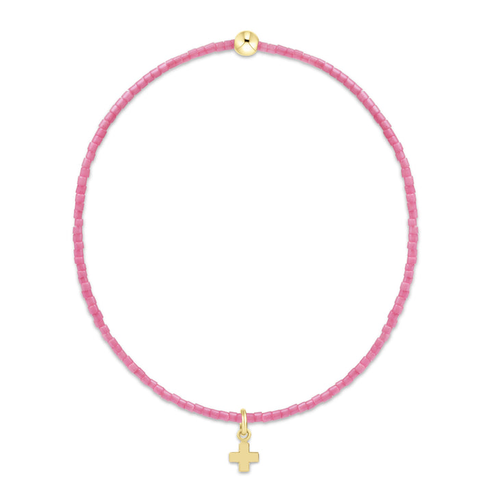 Hope Classic Bracelets - Signature Cross Small Charm Womens Bracelet ENewton Bubblegum 
