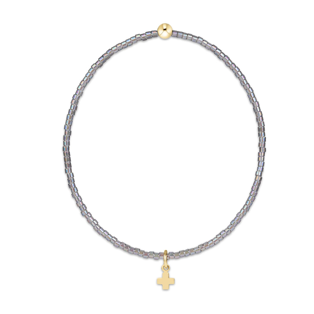 Hope Classic Bracelets - Signature Cross Small Charm Womens Bracelet ENewton Morning Mist 