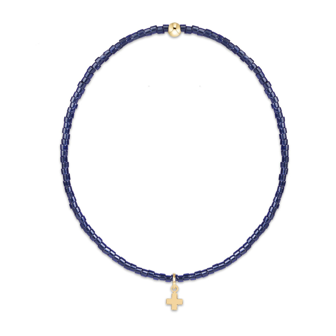 Hope Classic Bracelets - Signature Cross Small Charm Womens Bracelet ENewton Navy 