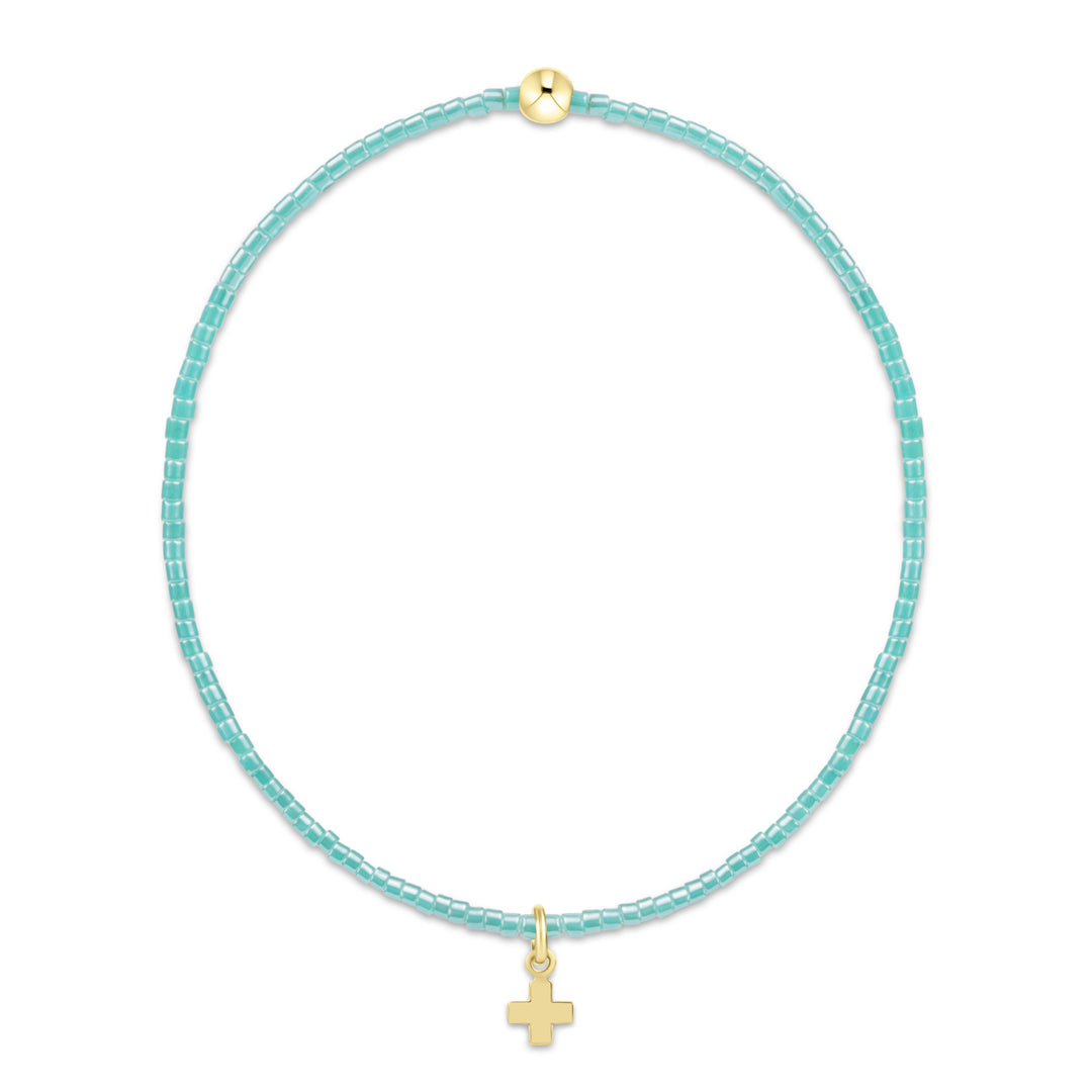 Hope Classic Bracelets - Signature Cross Small Charm Womens Bracelet ENewton Sea Glass 