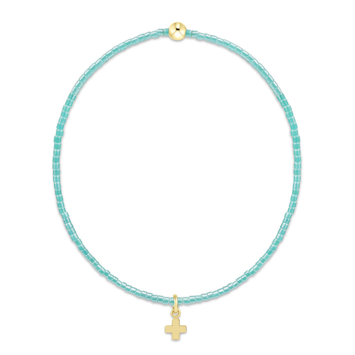 Hope Classic Bracelets - Signature Cross Small Charm Womens Bracelet ENewton Sea Glass 