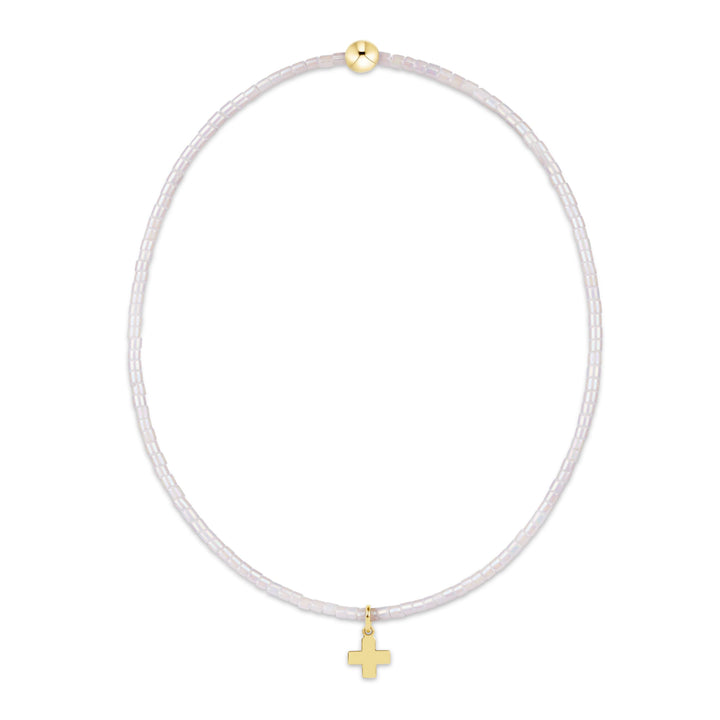 Hope Classic Bracelets - Signature Cross Small Charm Womens Bracelet ENewton Silky White 