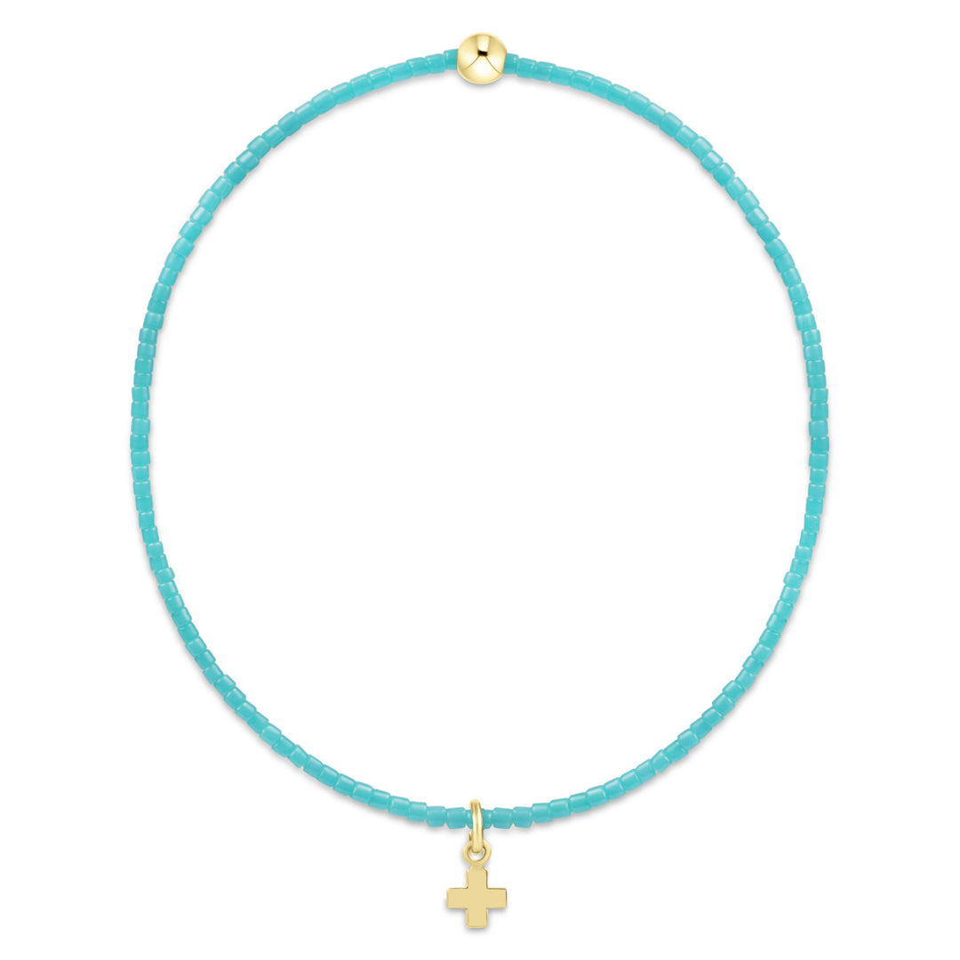 Hope Classic Bracelets - Signature Cross Small Charm Womens Bracelet ENewton Turquoise 