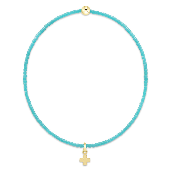 Hope Classic Bracelets - Signature Cross Small Charm Womens Bracelet ENewton Turquoise 