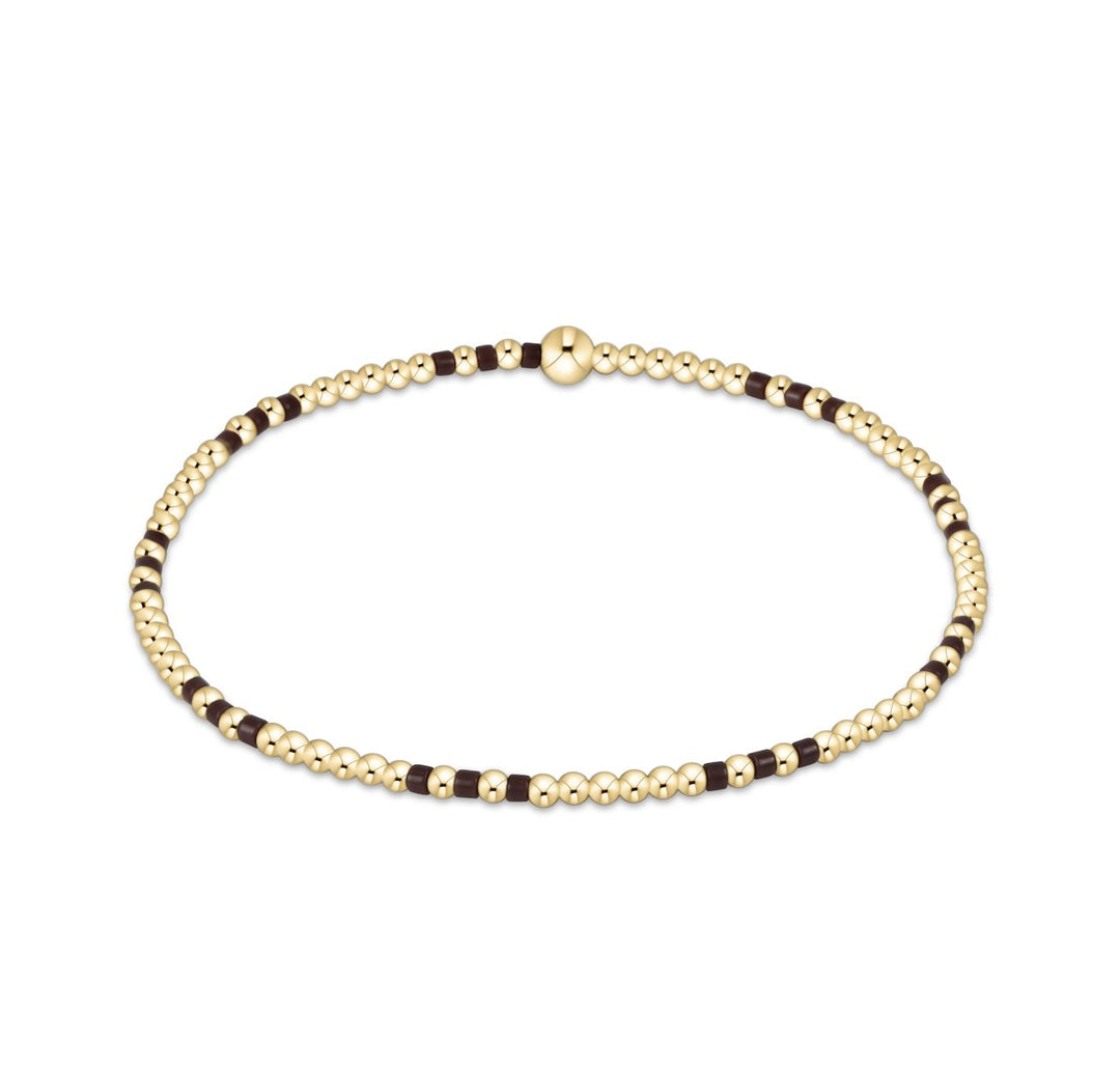 Hope Joy Pattern 2mm Bead Bracelet Womens Bracelet ENewton Chocolate 