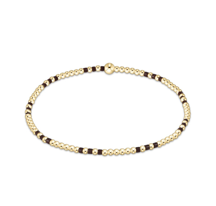 Hope Joy Pattern 2mm Bead Bracelet Womens Bracelet ENewton Chocolate 