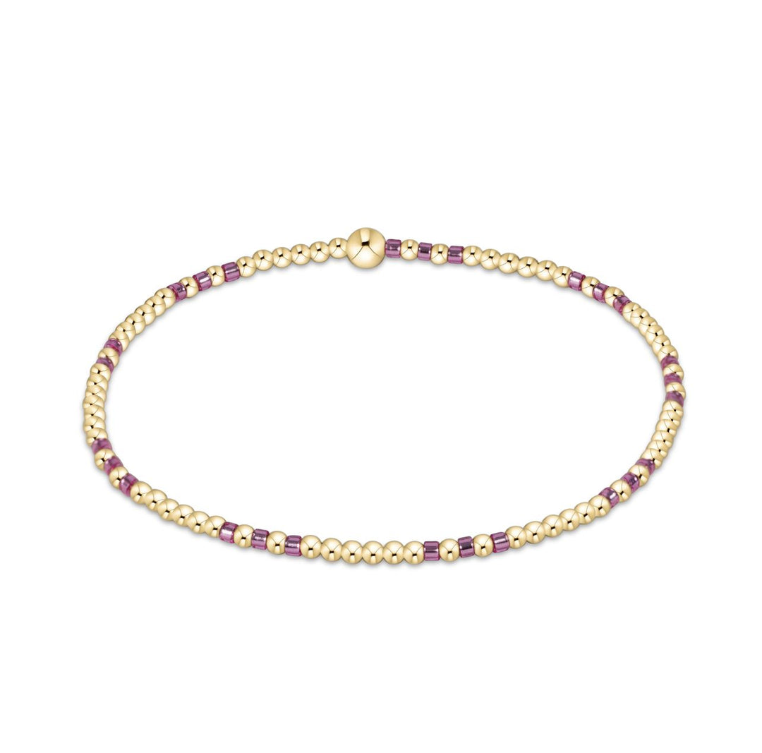 Hope Joy Pattern 2mm Bead Bracelet Womens Bracelet ENewton Pink Metallic 