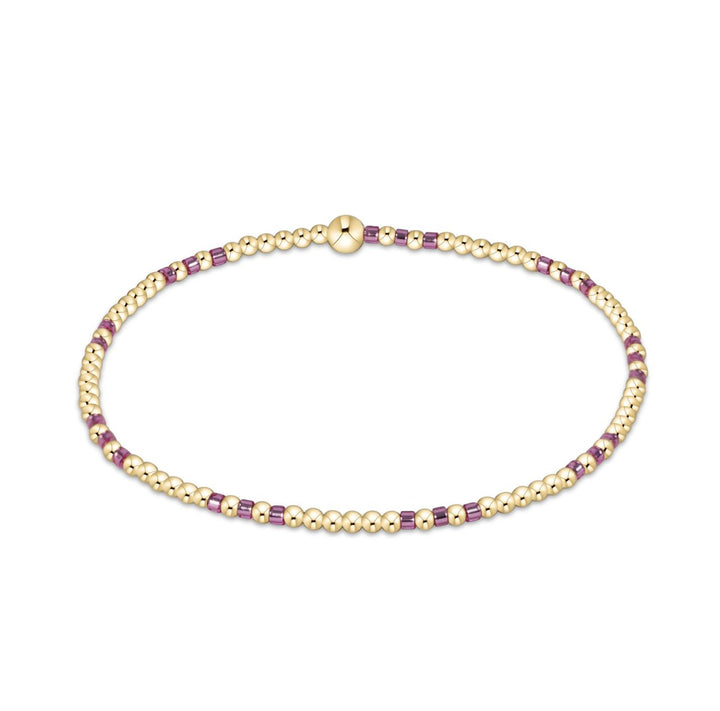 Hope Joy Pattern 2mm Bead Bracelet Womens Bracelet ENewton Pink Metallic 