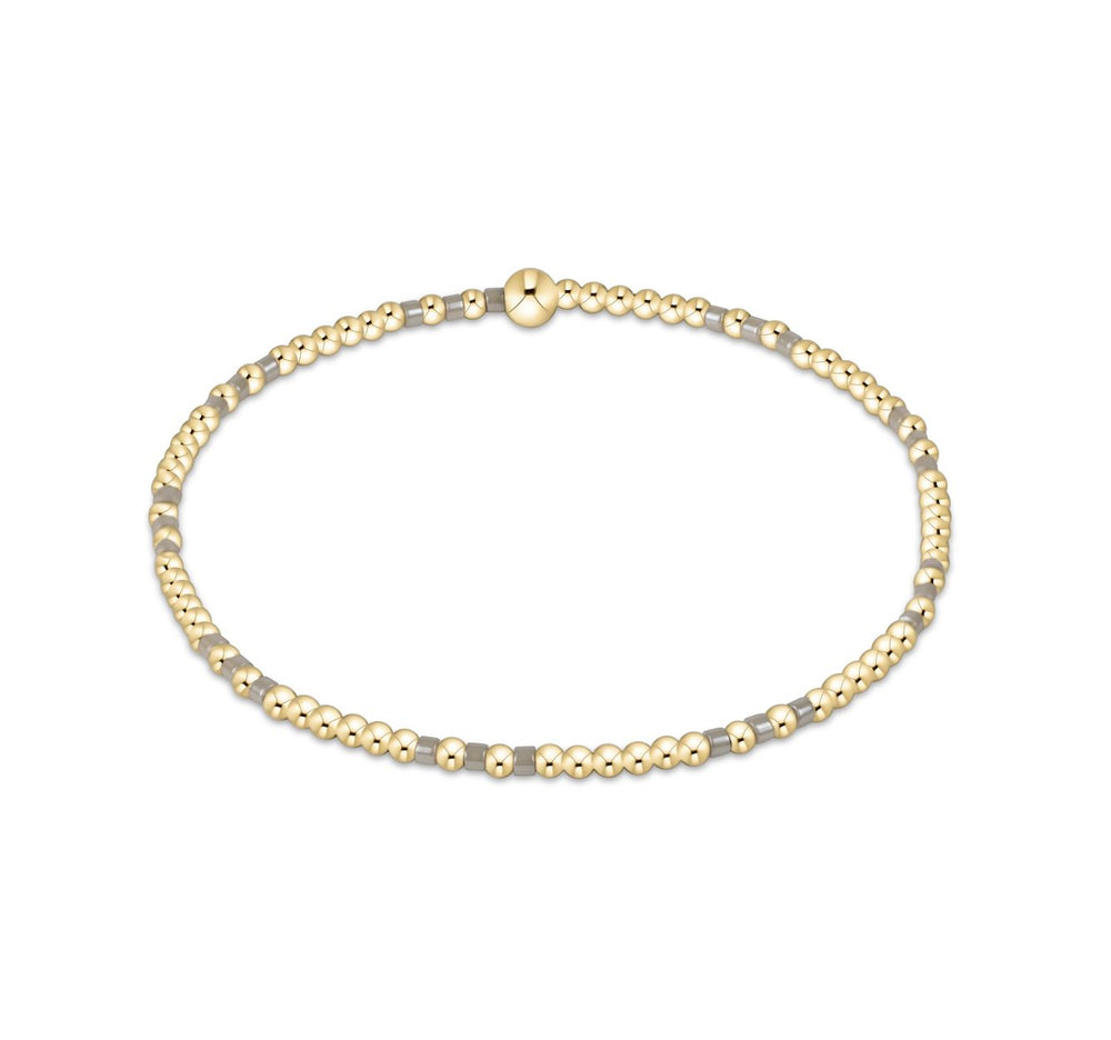 Hope Joy Pattern 2mm Bead Bracelet Womens Bracelet ENewton Taupe with a Twist 