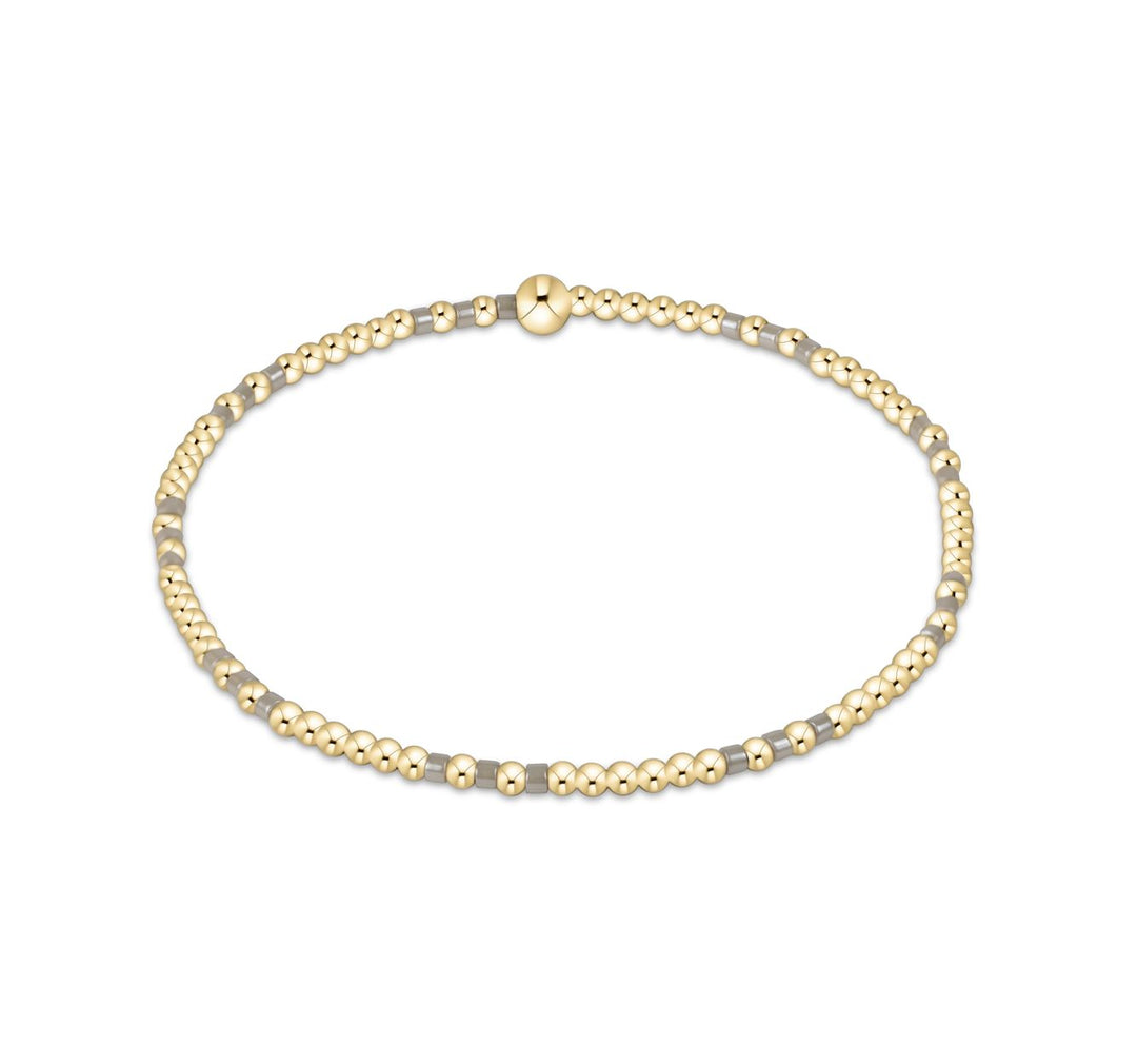 Hope Joy Pattern 2mm Bead Bracelet Womens Bracelet ENewton Taupe with a Twist 