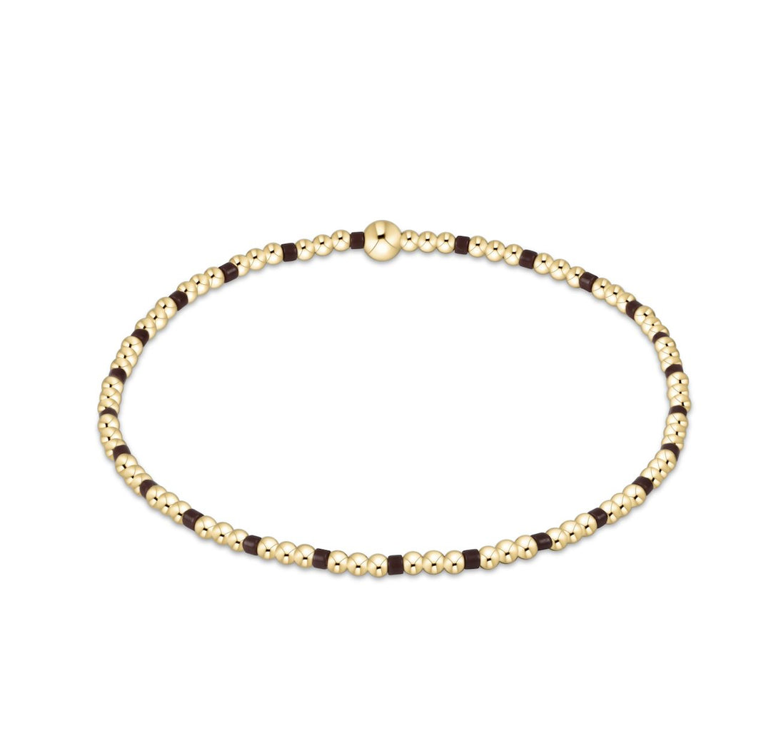Hope Sincerity Pattern 2mm Bead Bracelet Womens Bracelet ENewton Chocolate 