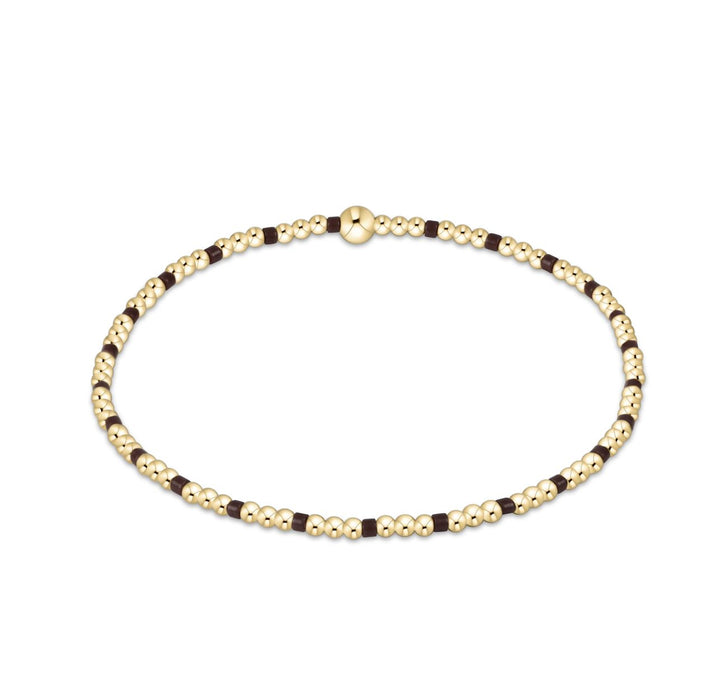 Hope Sincerity Pattern 2mm Bead Bracelet Womens Bracelet ENewton Chocolate 