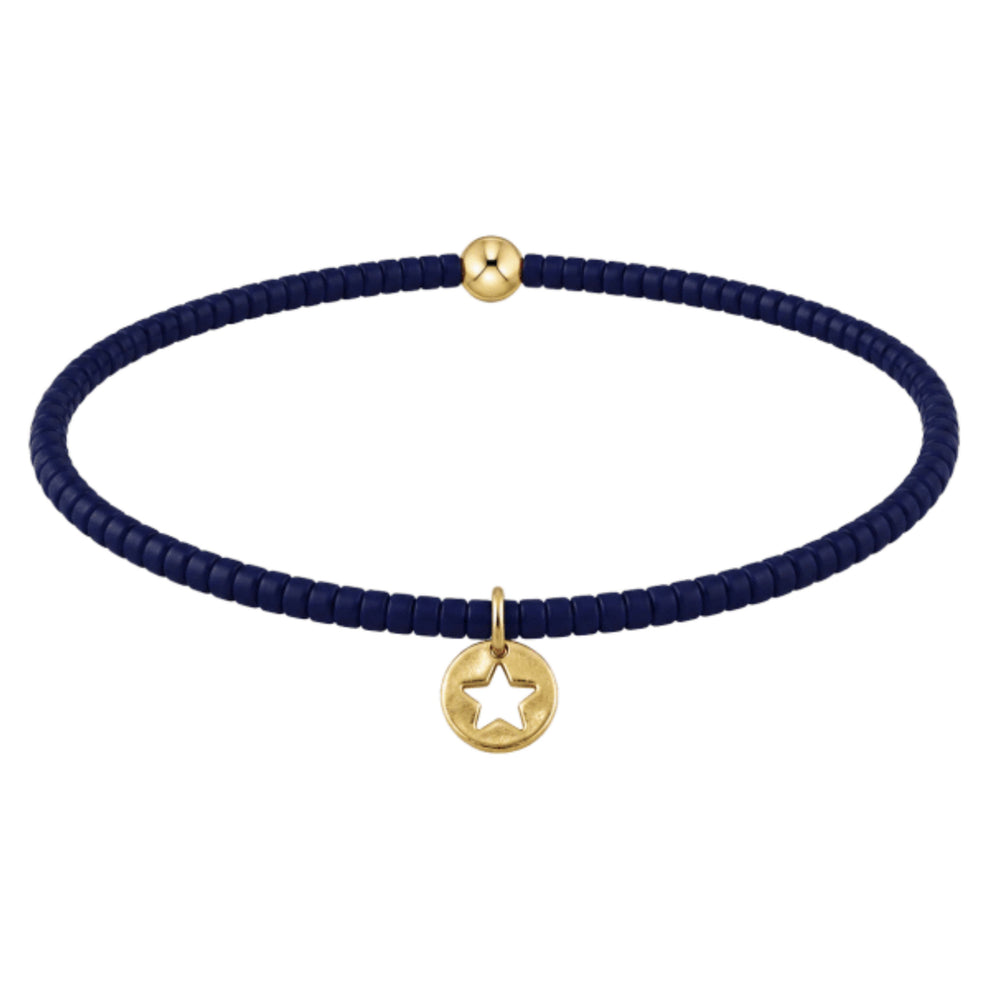 Hope Unwritten Bracelet - Star Small Gold Disc Womens Bracelet ENewton Navy 