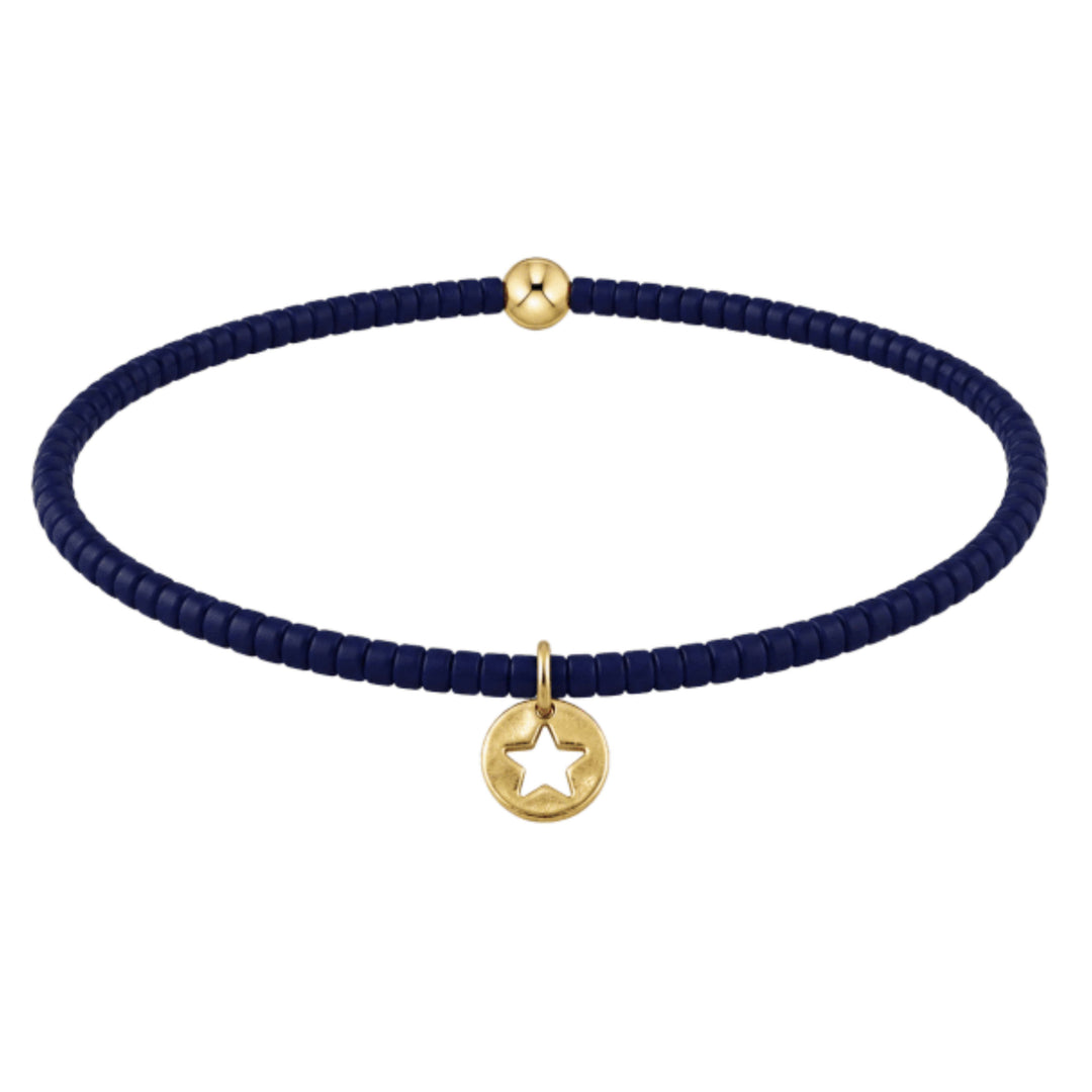 Hope Unwritten Bracelet - Star Small Gold Disc Womens Bracelet ENewton Navy 