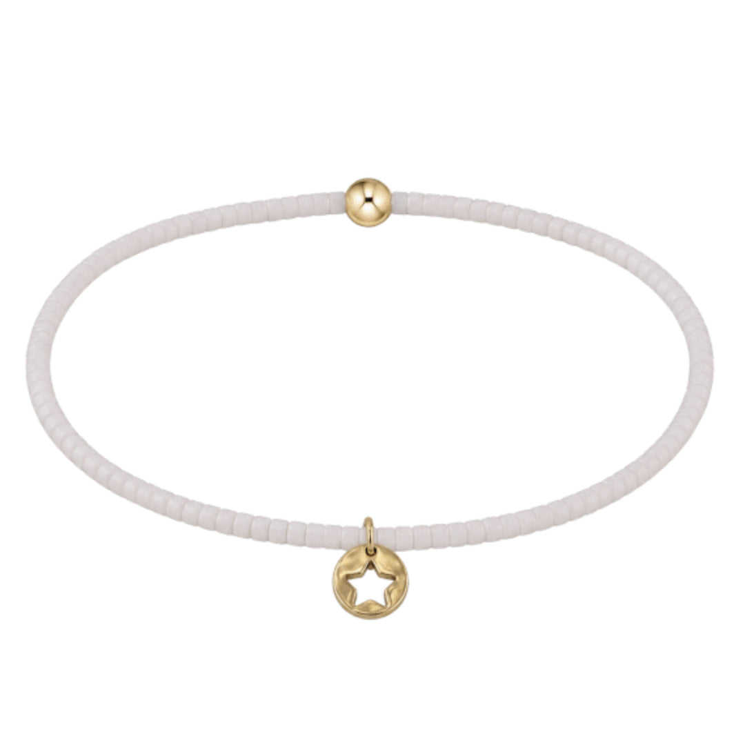 Hope Unwritten Bracelet - Star Small Gold Disc Womens Bracelet ENewton White 