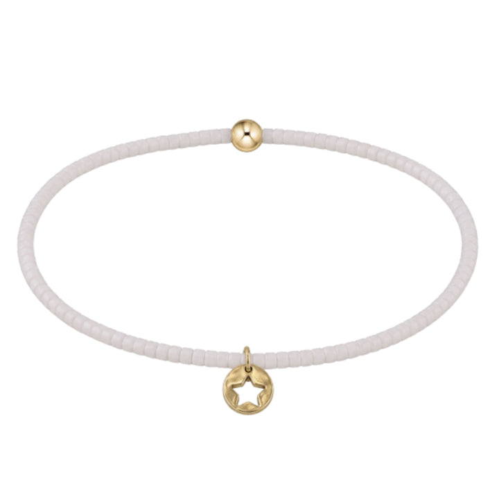 Hope Unwritten Bracelet - Star Small Gold Disc Womens Bracelet ENewton White 