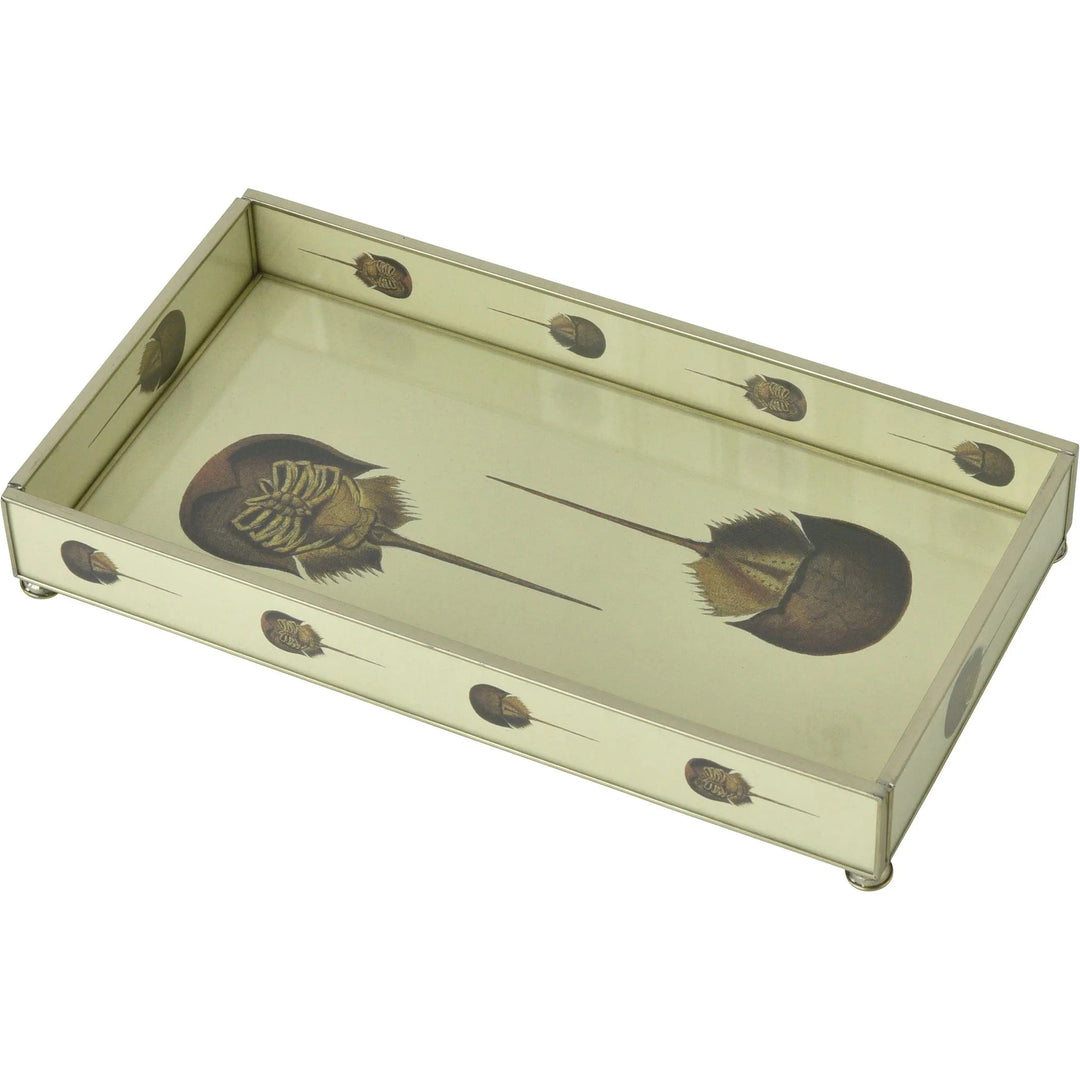 Horseshoe Crab Glass Tray Decorative Tray JM Piers 