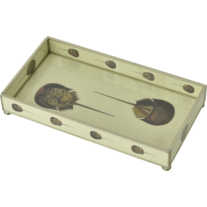 Horseshoe Crab Glass Tray Decorative Tray JM Piers 