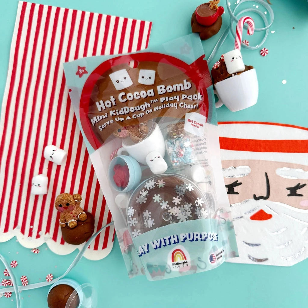 Hot Cocoa Bomb Mini Kiddough Play Pack Toy Craft Kits Earth Grown KidDoughs 