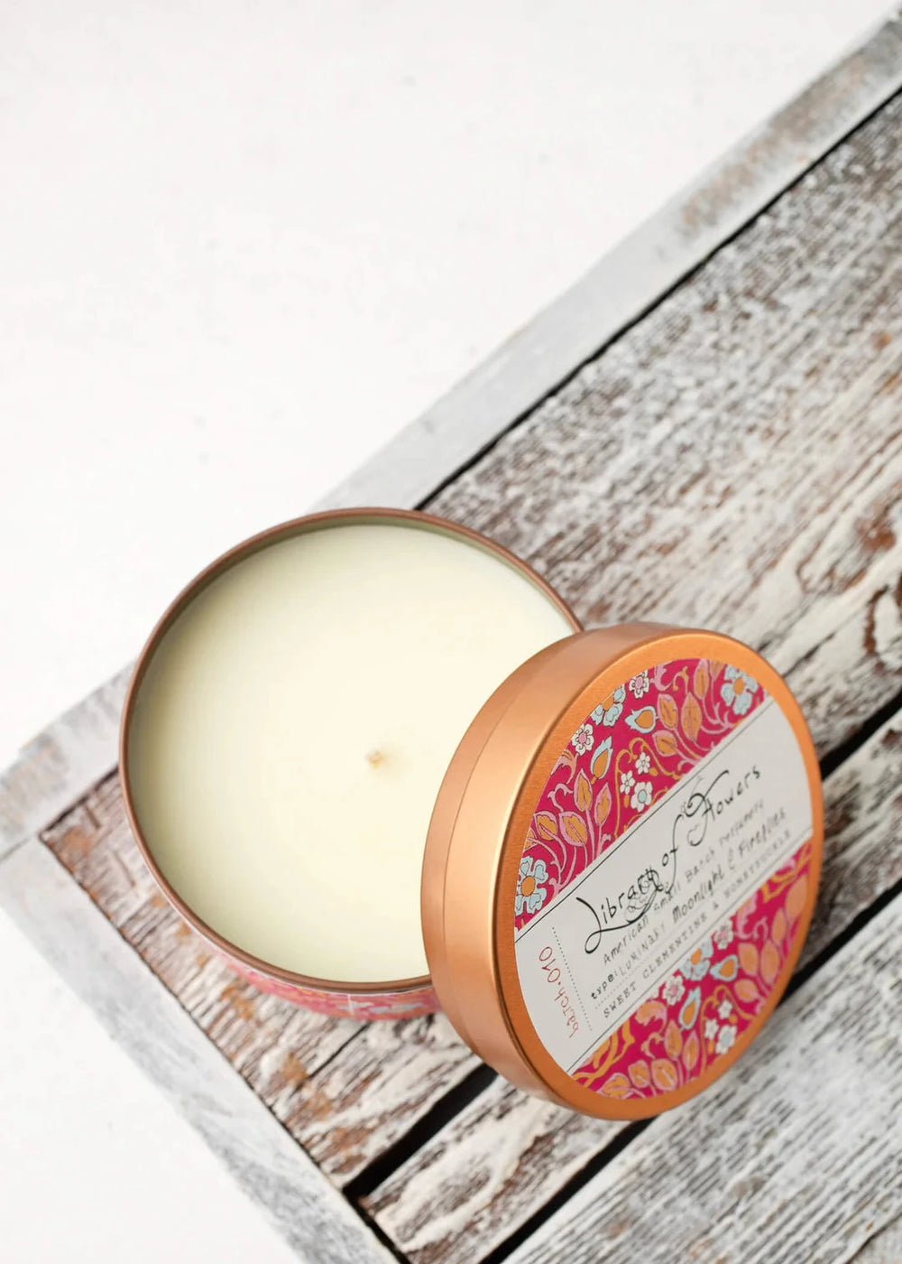 Hot Pink & Blue Floral Candle Candle Lollia 