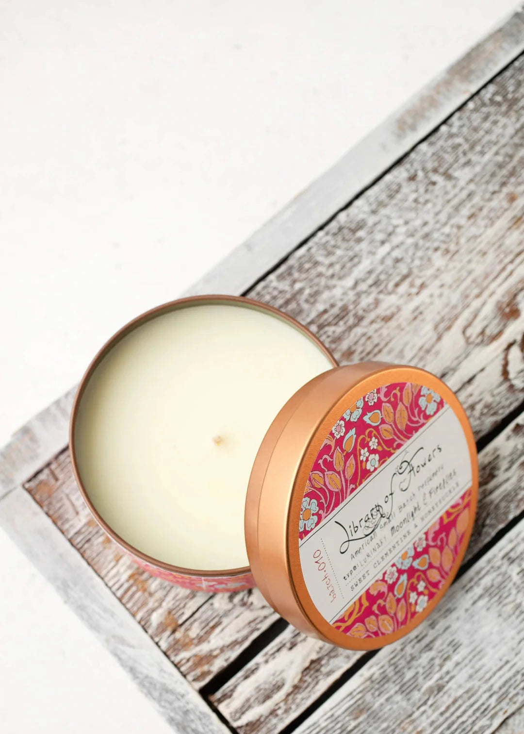 Hot Pink & Blue Floral Candle Candle Lollia 