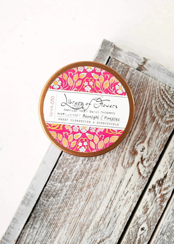 Hot Pink & Blue Floral Candle Candle Lollia 