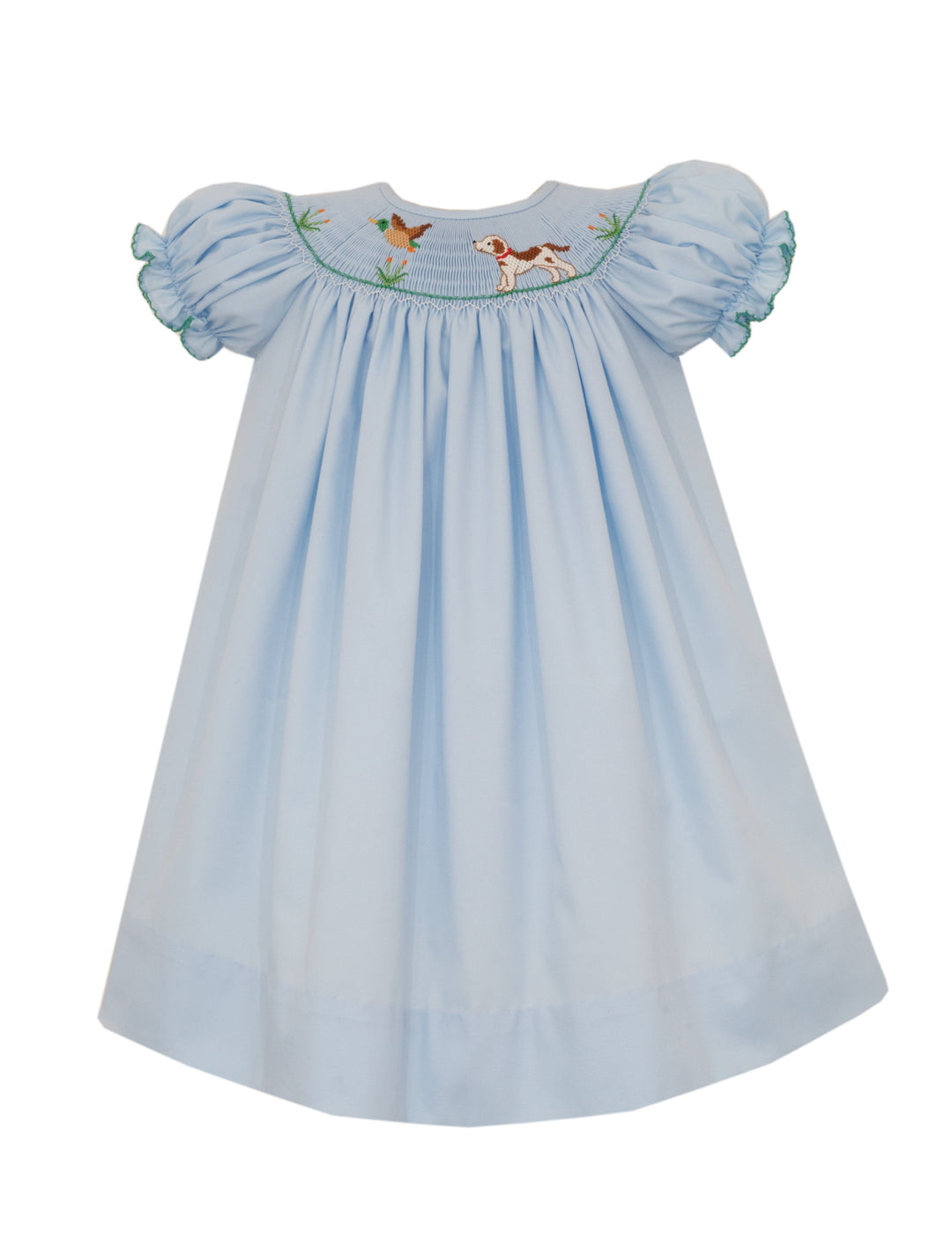 Hunting Dog Smocked Bishop Dress Girl Dress Velani 