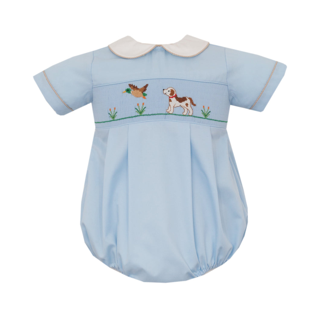 Hunting Dog Smocked Bubble Boy Bubble Velani 