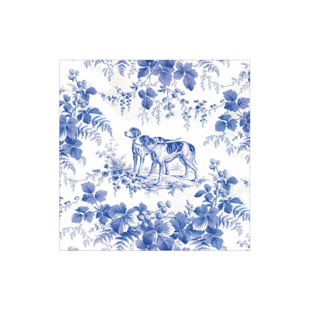 Hunting Toile Blue Cocktail Napkins Cocktail Napkins Caspari 