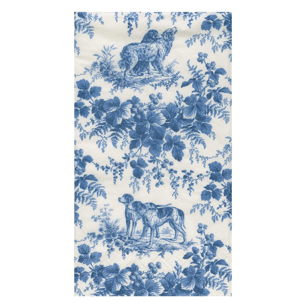 Hunting Toile Blue Guest Towels Guest Towels Caspari 
